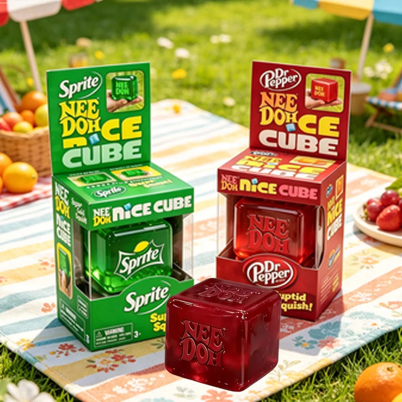 NeeDoh Nice Cube – Dr Pepper, Fanta or Sprite Edition